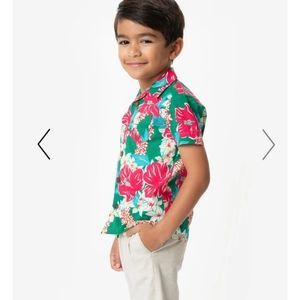 Boys Shaheen x Unique Vintage Hawaiian Shirt NWT